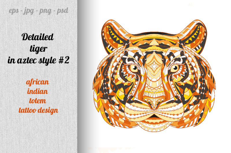 detailed-tiger-in-aztec-style