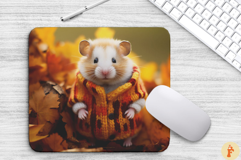 hamster-in-autumn-foliage-mouse-pad