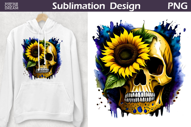 skull-sunflower-sublimation-3d-skull-flower-design-nbsp