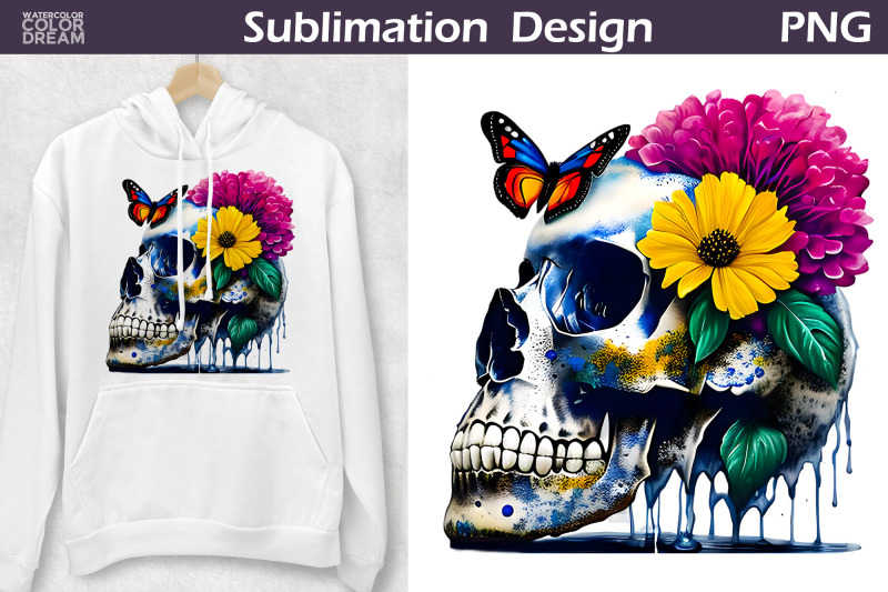 skull-sunflower-sublimation-3d-skull-flower-design-nbsp