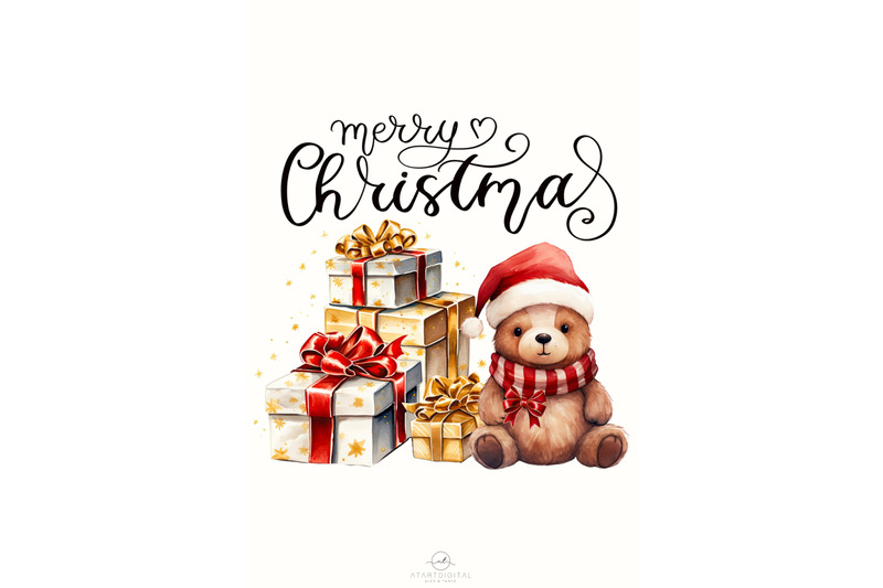 christmas-scene-bear-with-gifts-sublimation-png-designs