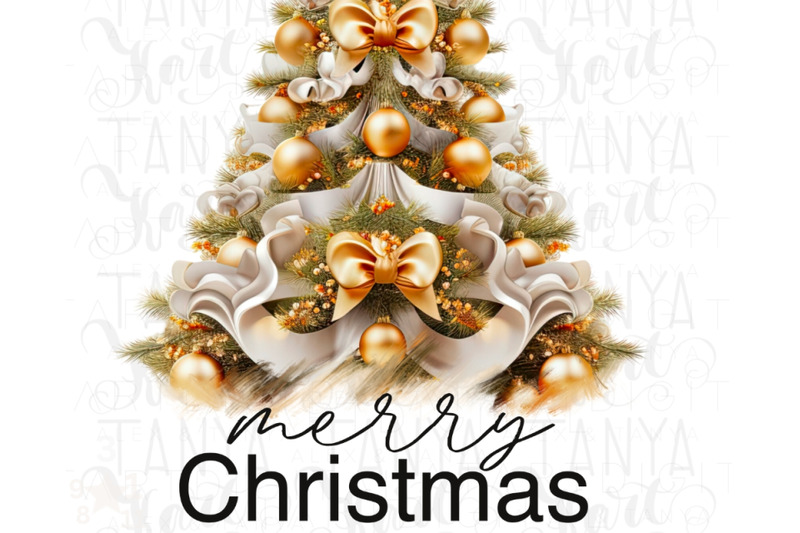 merry-christmas-gold-tree-png-sublimation-print-for-seasonal-artwork