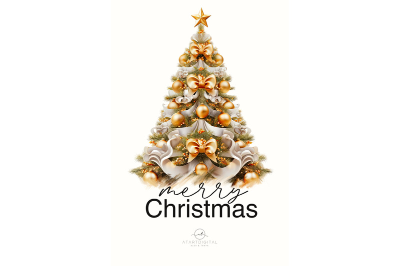 merry-christmas-gold-tree-png-sublimation-print-for-seasonal-artwork