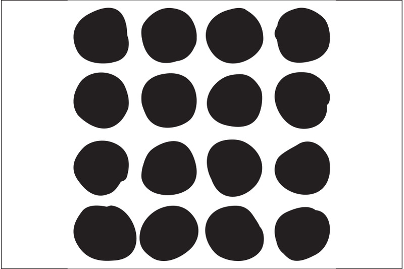 set-of-black-spots-circle-brush-strokes-on-white-background-vector