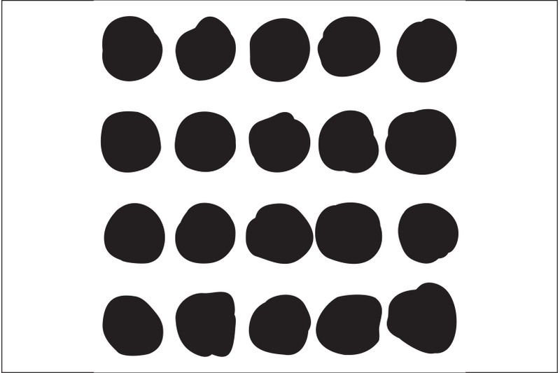 set-of-black-spots-circle-brush-strokes-on-white-background-vector