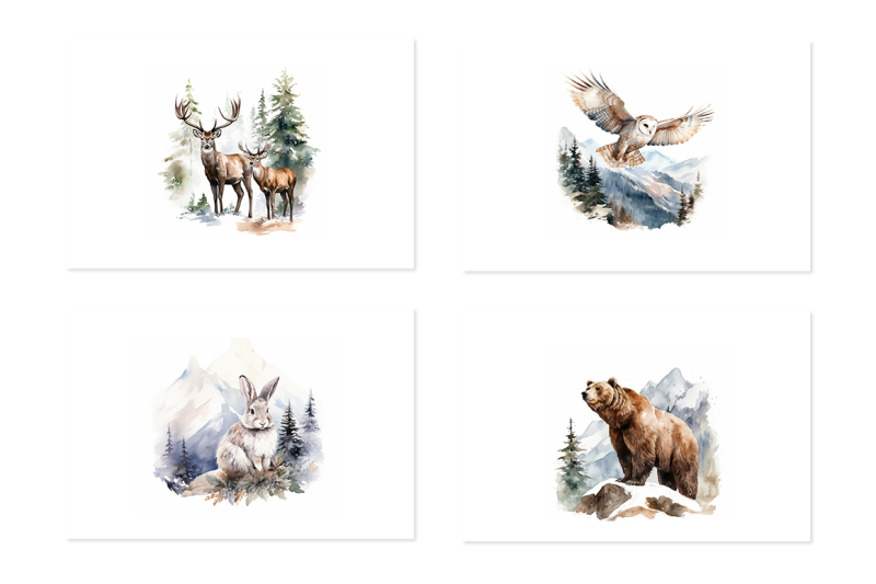 forest-animals-watercolor-collection