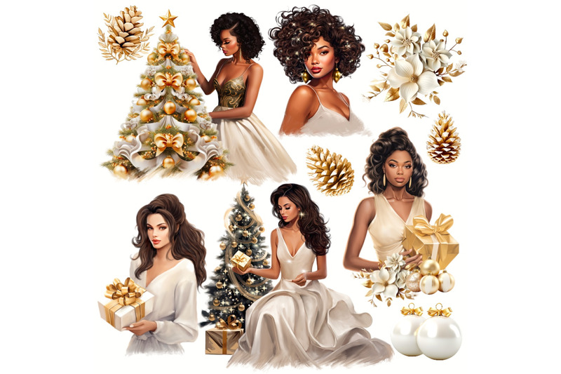 gold-christmas-clipart-graphics-bundle