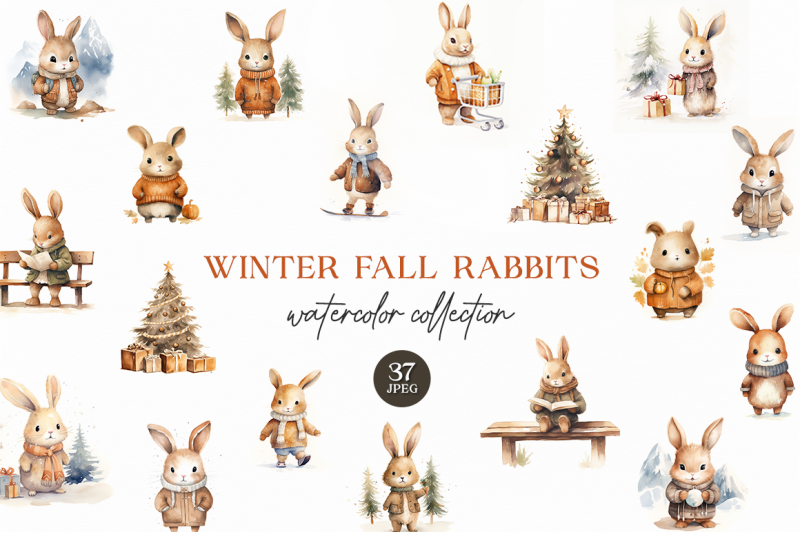 winter-fall-rabbits