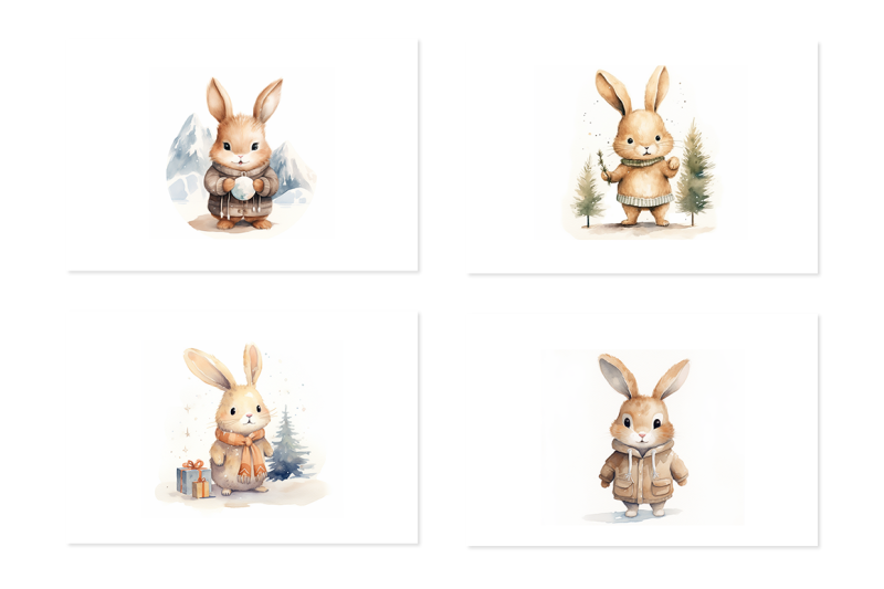winter-fall-rabbits