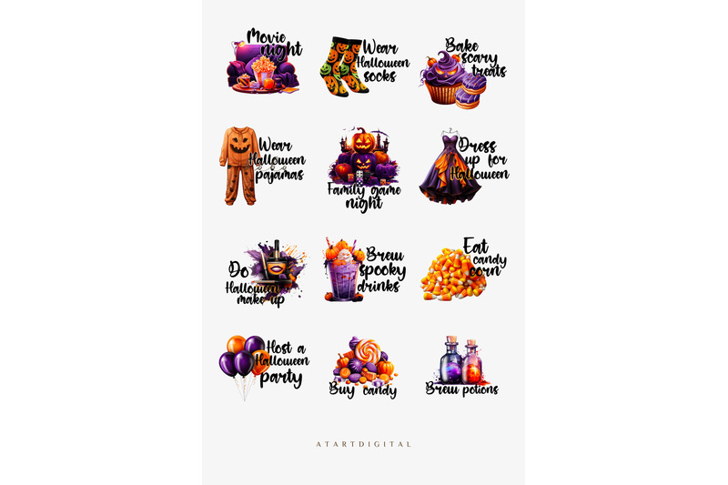 halloween-bucket-list-png-clipart