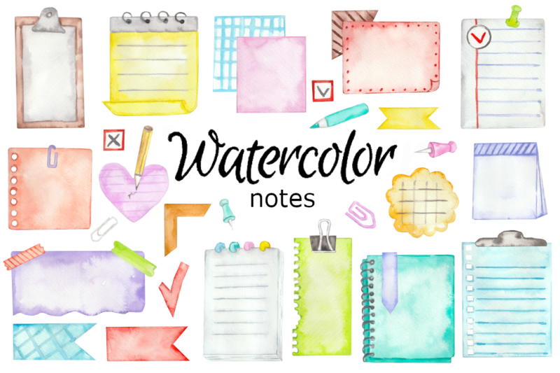 notes-watercolor-clipart