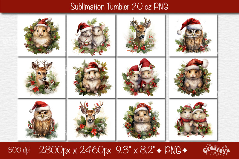 christmas-tumbler-bundle-xmas-tumbler-wrap-png-20-oz-sublimation-desig
