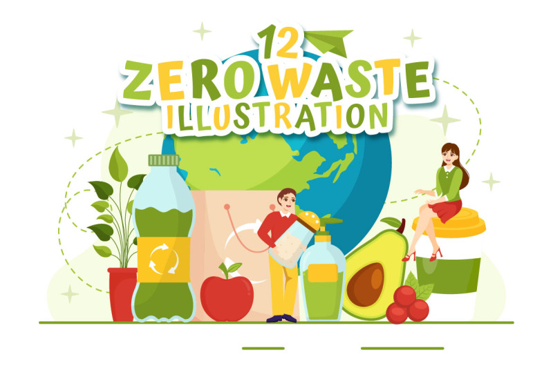 12-zero-waste-vector-illustration