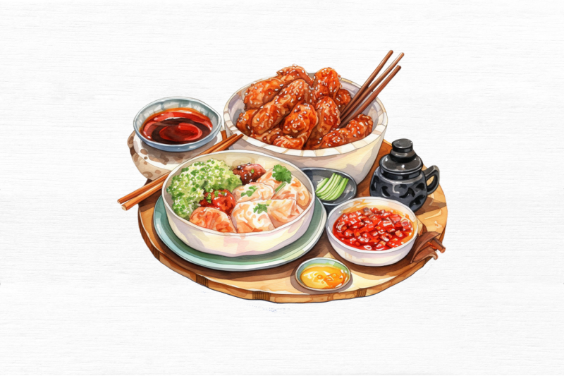 asia-foods-watercolor-clipart