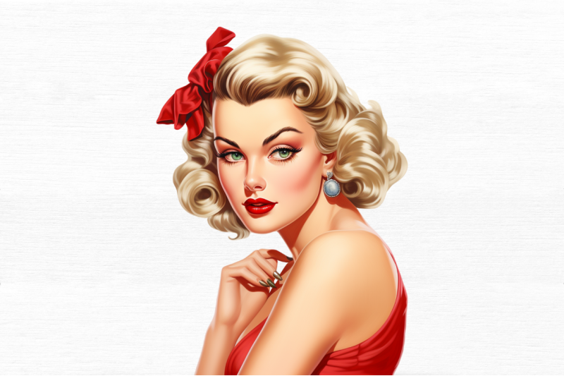 beautiful-pretty-pin-up-woman-clipart