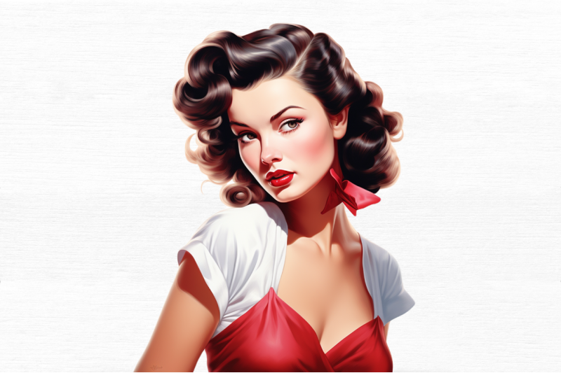 beautiful-pretty-pin-up-woman-clipart