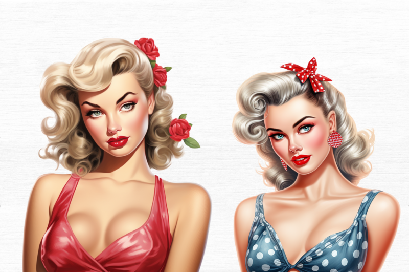 beautiful-pretty-pin-up-woman-clipart