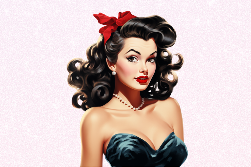 beautiful-pretty-pin-up-woman-clipart