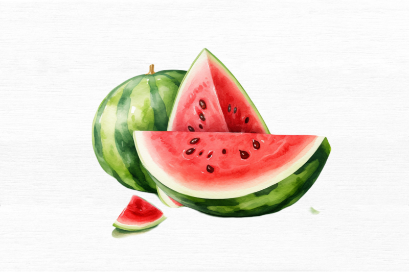 watermelon-pieces-watercolor-clipart