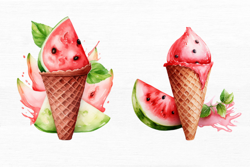 watermelon-ice-cream-watercolor-clipart