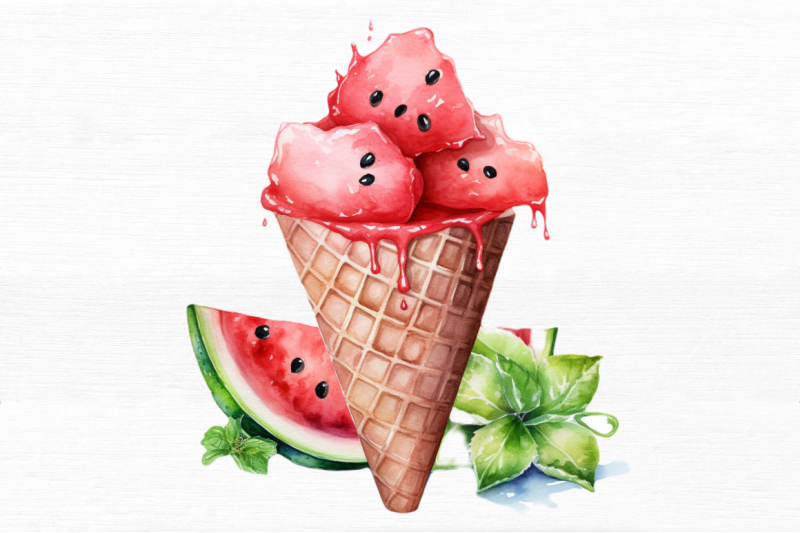 watermelon-ice-cream-watercolor-clipart