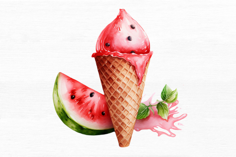 watermelon-ice-cream-watercolor-clipart