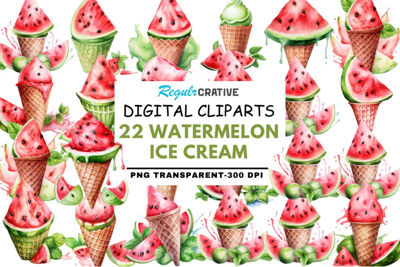 watermelon-ice-cream-watercolor-clipart