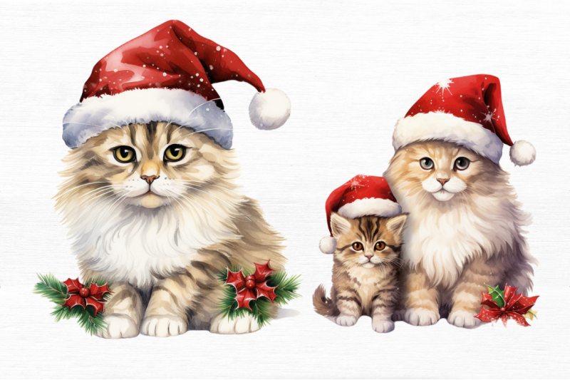 christmas-cat-single-collection-clipart