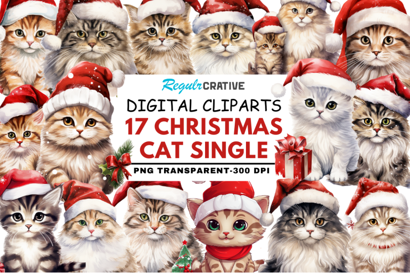 christmas-cat-single-collection-clipart