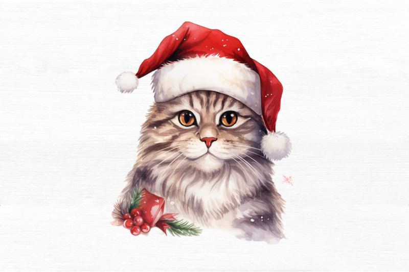 christmas-cat-single-collection-clipart