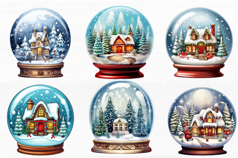 christmas-snow-globe-clipart-bundle