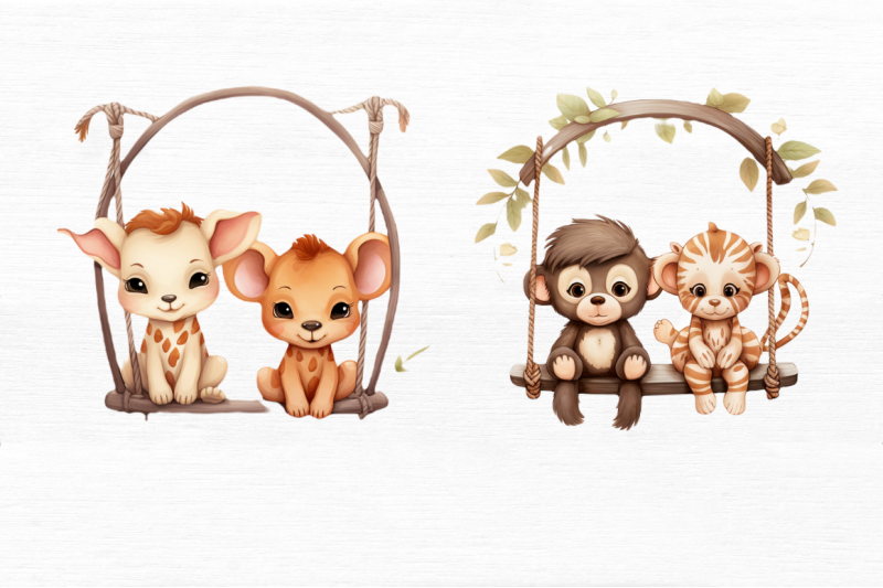 couple-baby-animals-in-swing-sublimation