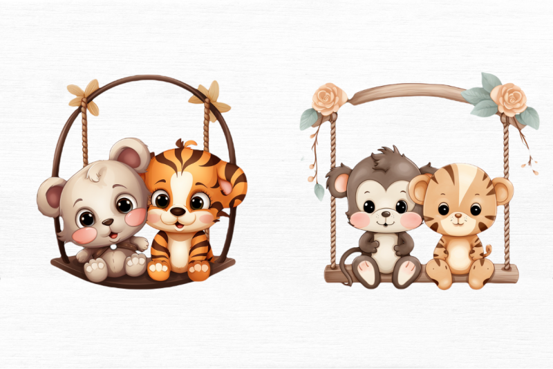 couple-baby-animals-in-swing-sublimation