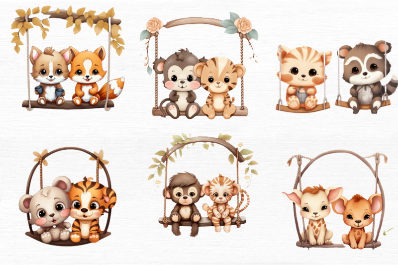 couple-baby-animals-in-swing-sublimation