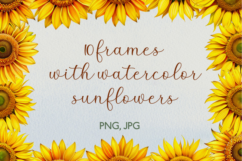 watercolor-sunflower-frames-ii