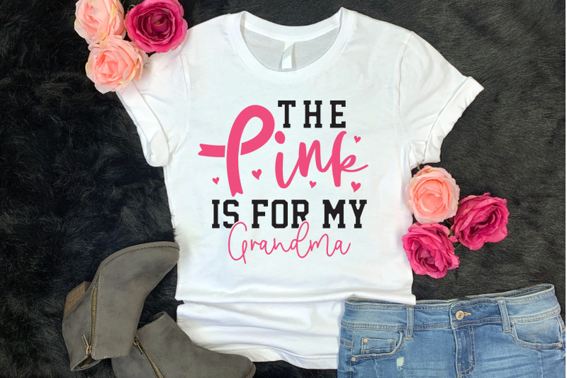 the-pink-is-for-my-grandma-breast-cancer-svg