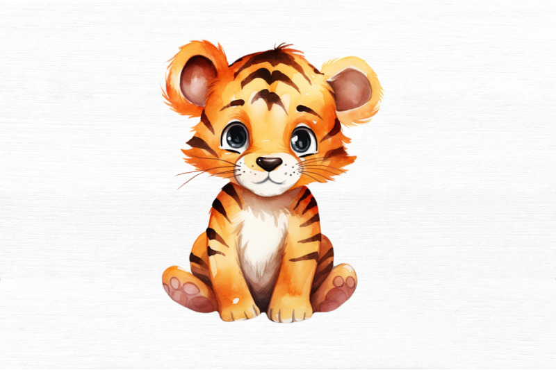 cute-cartoon-tiger-watercolor-clipart