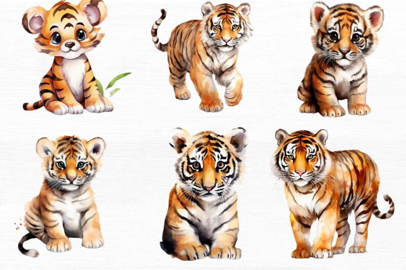 cute-cartoon-tiger-watercolor-clipart