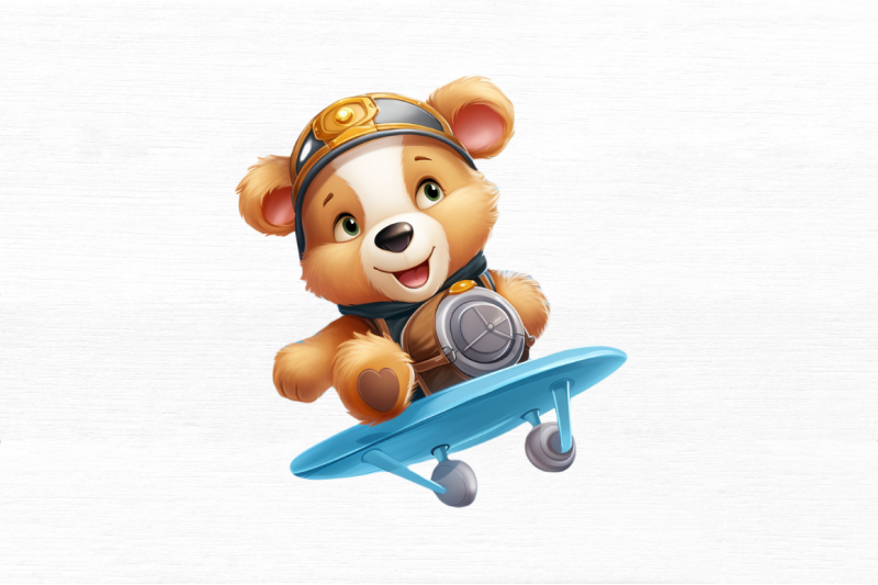 cute-little-bear-flying-on-plane-clipart