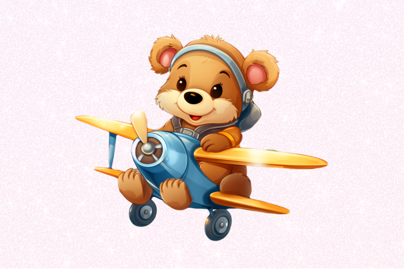 cute-little-bear-flying-on-plane-clipart