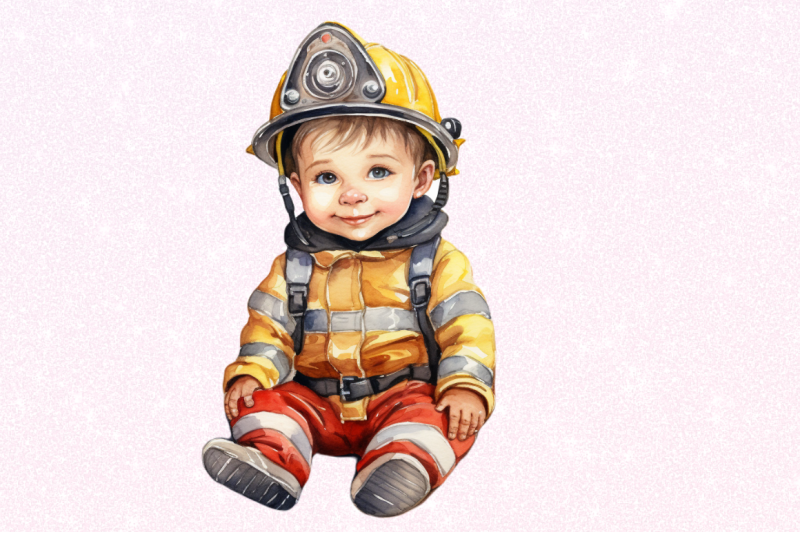 cute-little-firefighter-watercolor-clipart