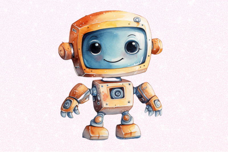 cute-robots-watercolor-clipart