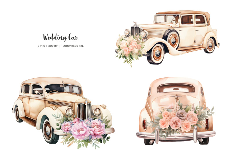 watercolor-vintage-wedding-clipart-retro-wedding-theme-clip-art