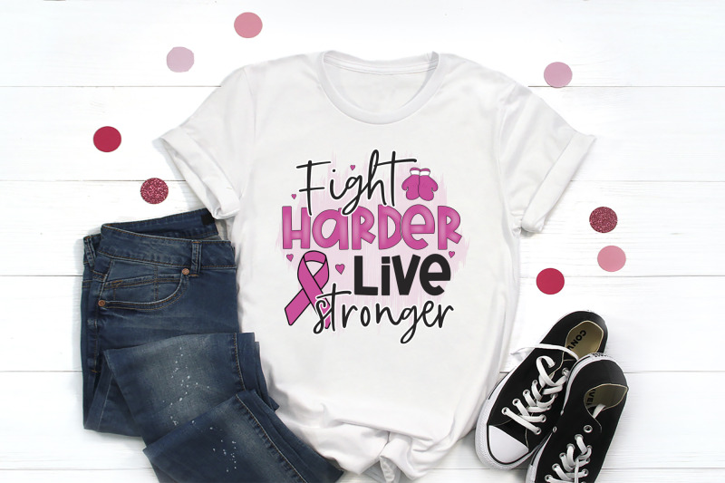 fight-harder-live-stronger-breast-cancer-png