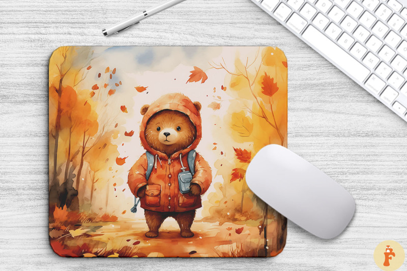 watercolor-cute-bear-in-autumn