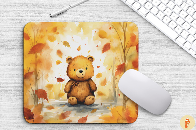 watercolor-cute-bear-in-autumn