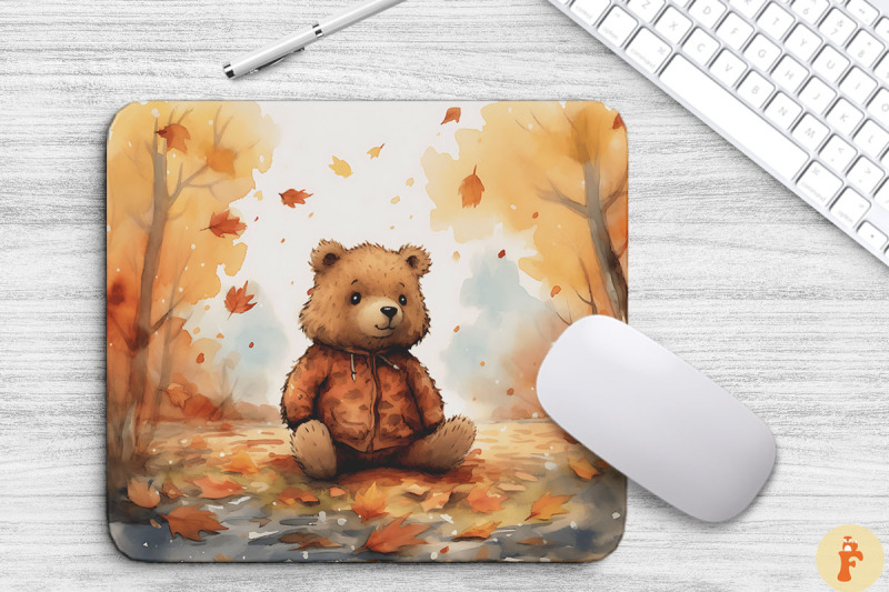 watercolor-cute-bear-in-autumn