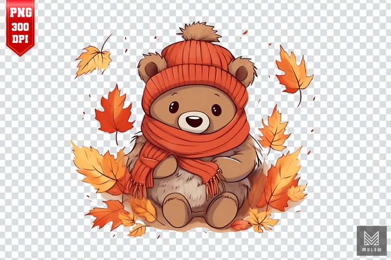 watercolor-cute-bear-autumn-clipart