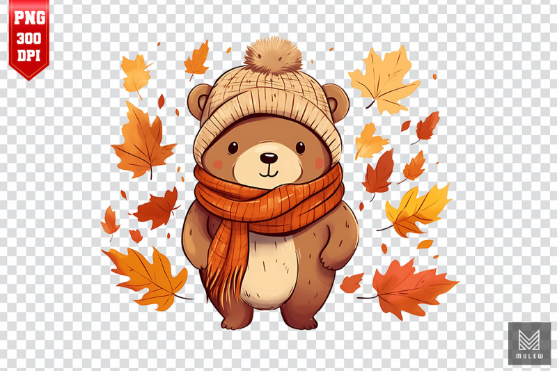 watercolor-cute-bear-autumn-clipart