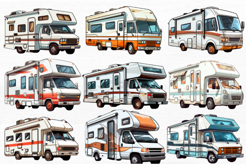 motorhome-clipart-bundle